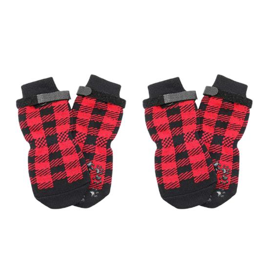 4 шт. носки для собак супер мягкие с застежкой-лентой нескользящие дышащие удобные в носке декоративные хлопковые