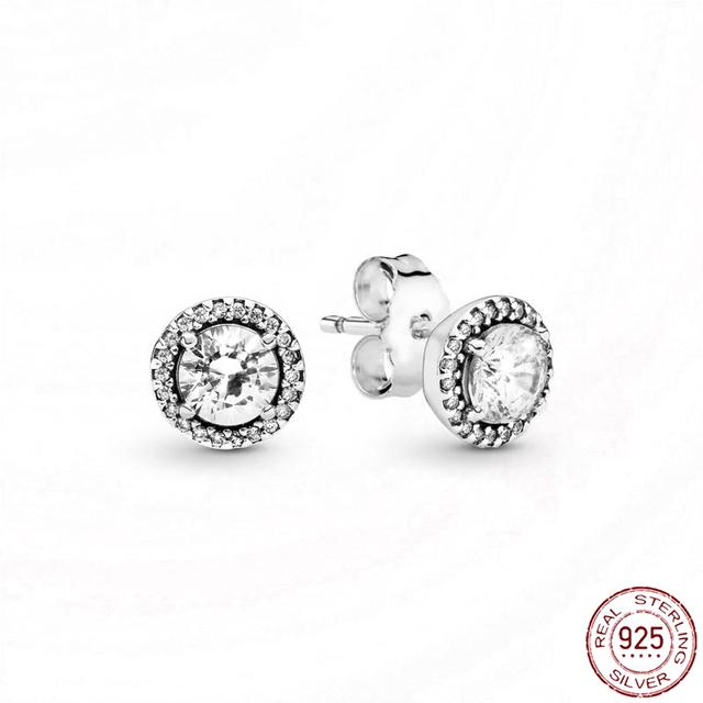 Серьги из стерлингового серебра 925 пробы, настоящее большое сердце, циркон, круглые серьги-кольца для женщин, модные серебряные серьги, ювелирные изделия, подарок