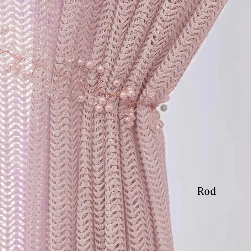 Белая марлевая занавеска «рыбий скелет» для гостиной, спальни, эркера, балкона, полузатеняющая, скандинавский свет, роскошный карниз