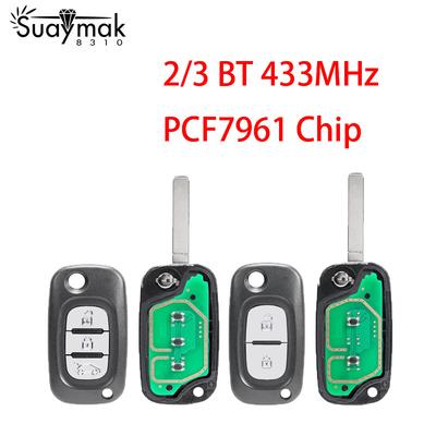 [SUAYMAK] 2009-2015 Clio3 Kangoo Master Modus wingo 2/3 кнопки 434 МГц/PCF7961/VA2/FSK складной дистанционный ключ