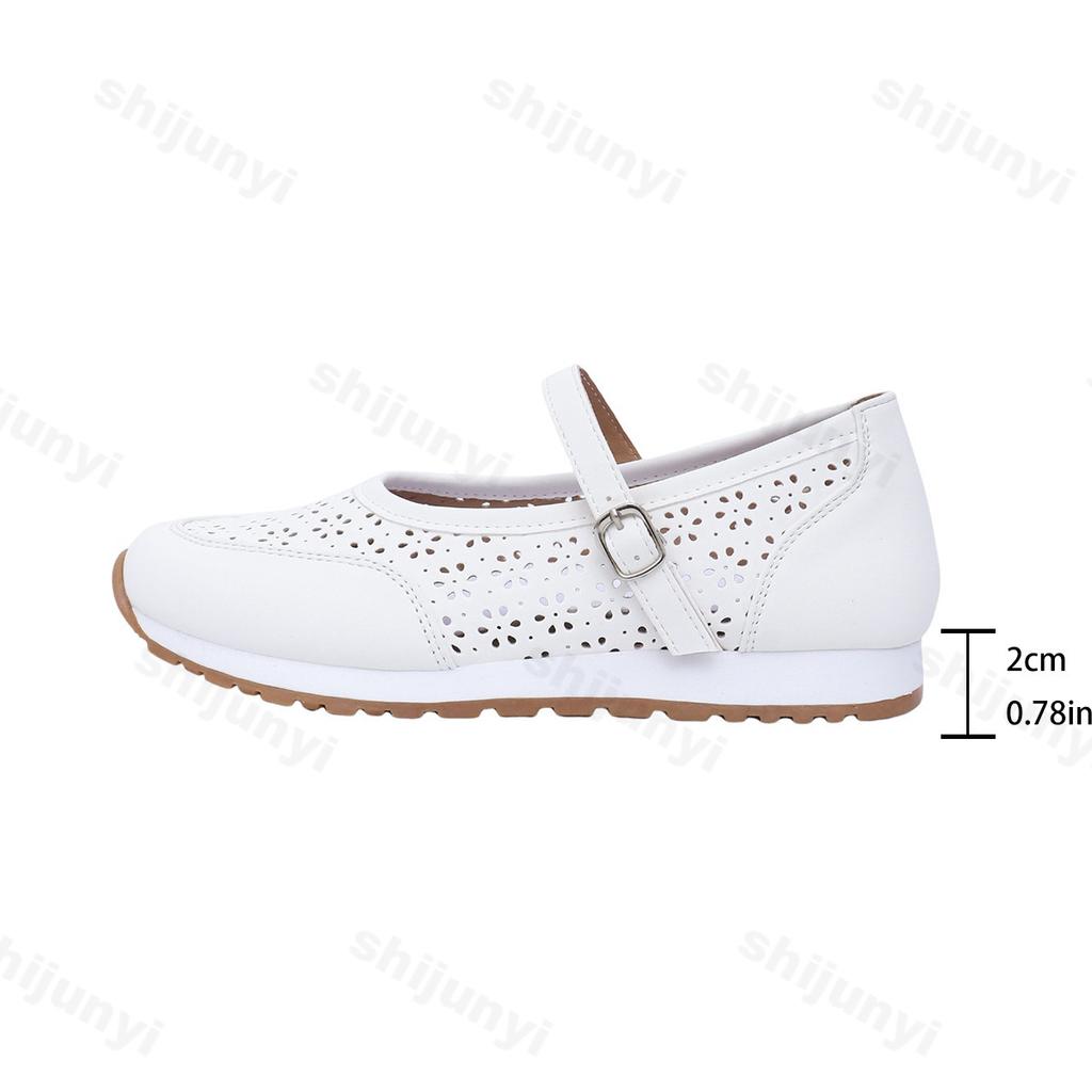 Fashion Hollow Breathable Retro Design Casual Single Shoes for Women Spring 2025 New Shallow Mouth Comfortable Soft Soled Fashion Pumps