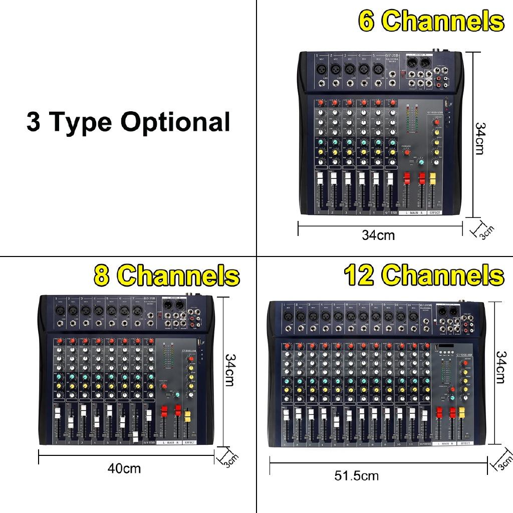 48 В мощность 6/8/12-канальный микрофон цифровой звуковой микшерный усилитель консоль профессиональный караоке аудио микшер аудио USB