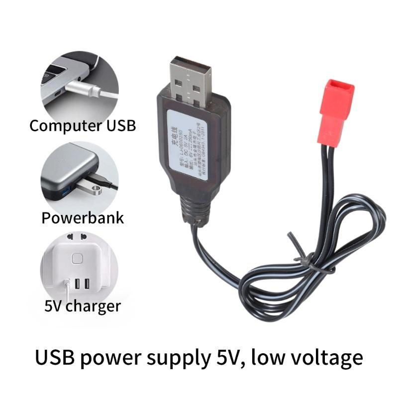 JST Plug Lithium Battery Charger Wire 6V Charging Cable Cord for Electric Toy Robot Remote Controlled Car 50cm