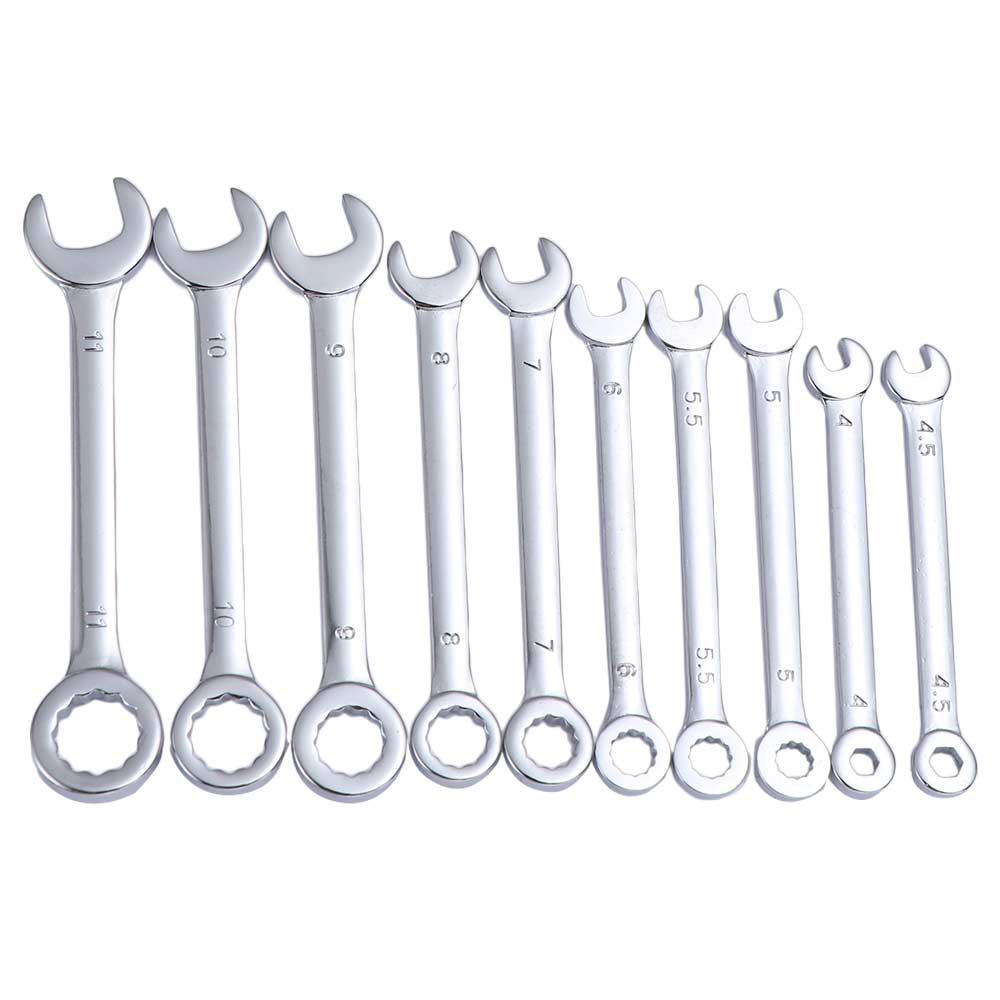 10pcs Mini British/Metric Type Wrenches Mini Spanner Wrenches Set Tighten Screws/nuts