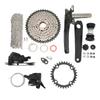8 Speed Groupset Lightweight 46T Flywheel Bike Shift Kit with Shifter Chain Rear Derailleur for