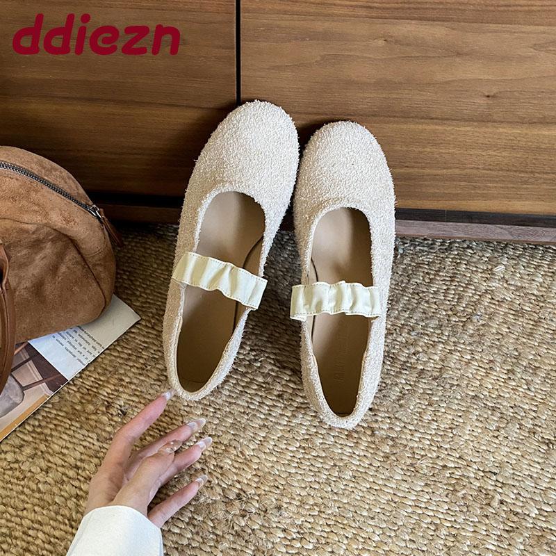 Fashion Fashion Round Toe Women Flats Mary Janes Slip On Shoes Casual Luxury Female Shallow Footwear Soft Ladies Flats With Shoes New