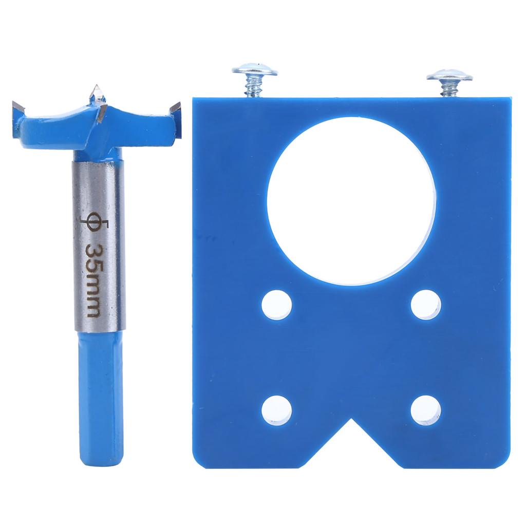 Hinge Hole Opener Blue Accuracy Locator Door Drilling Guide Woodworking Tools Set 35mm