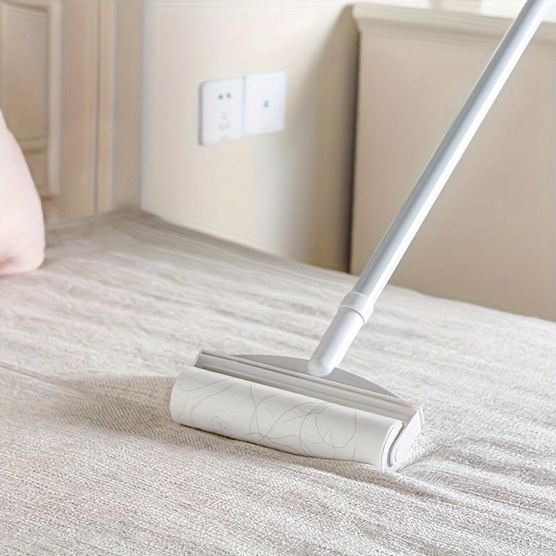 Ролик для удаления шерсти домашних животных с регулируемой длинной ручкой - 24 см - идеально подходит для диванов, ковров и домашних поверхностей, эффективно очищает шерсть домашних животных и пыль