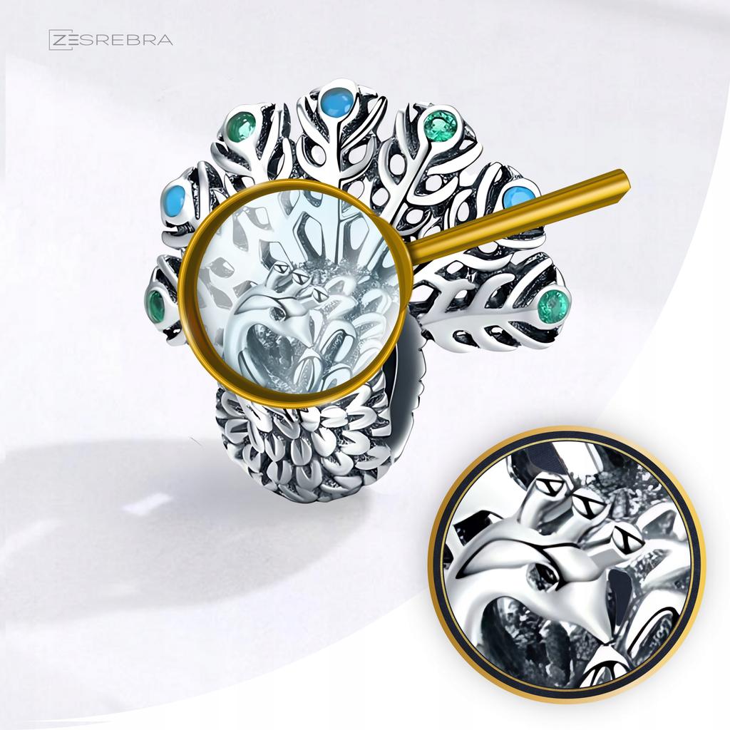 Charms Peacock 925 Bead Pendant Bird Charms 925