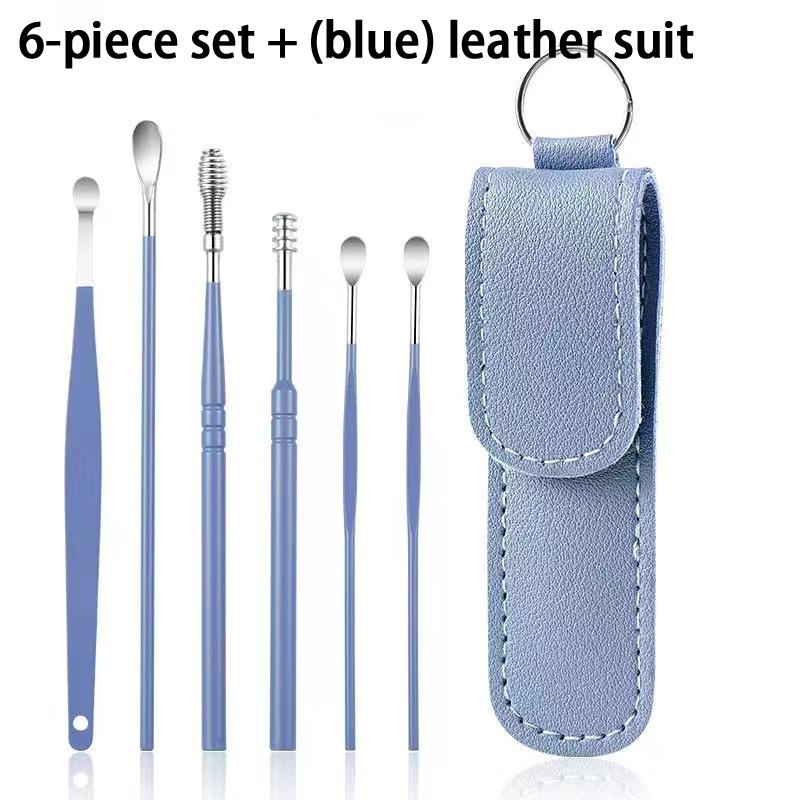6PCS Ear Cleaning Tool Set Ear Cleaner Spoon Kit Health Care Earpick for Efficient Wax Removal for Adults and Kids