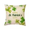 St. Patrick's Day Pillow Home Waist Pillow Four-leaf Clover Sofa Cushion Cover Pillow Cover
