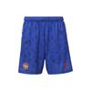 Striped Logo Print Soccer Shorts Men Bottoms Blue GJ9085