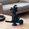 Фигурка DYS Witch Cat, Статуэтка Черной Ведьмы на Метле, 3D-печатное Украшение, Коллекционное Настольное Украшение для Дома и Офиса