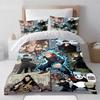 3D Anime J-Jujutsu-ES duvet cover and pillowcase, teenager and adult bedding set, bedroom decoration, gift for boys and girls