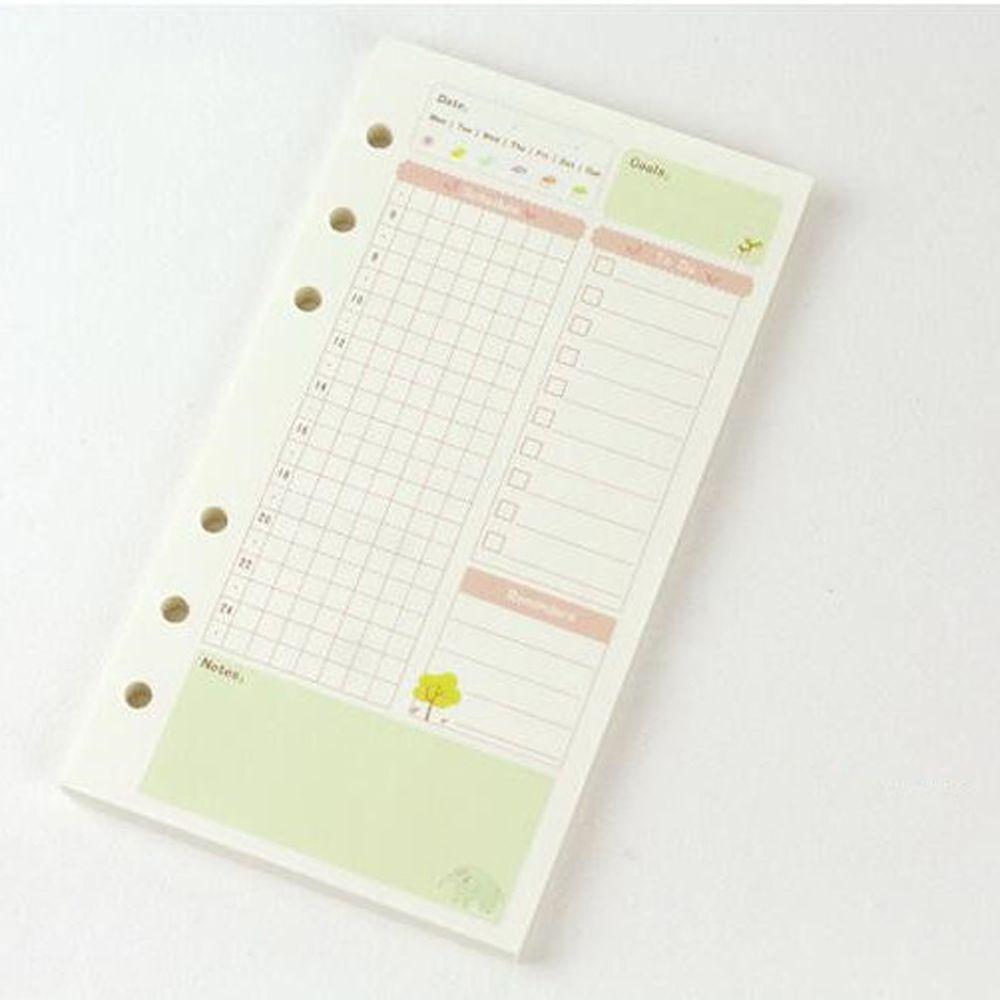 Daily Planner A5 A6 Notebook Refill Loose Leaf Paper Refill Binder Inside Page Notebook Paper
