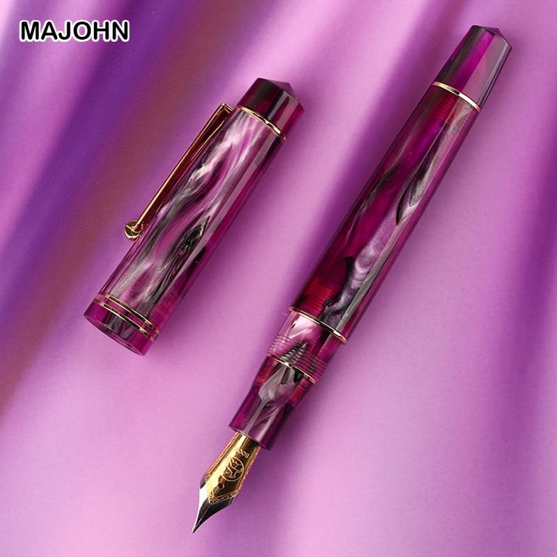 Перьевая ручка MAJOHN M800 Немецкий наконечник BOCK Двухцветный Позолоченный Наконечник для Практики Письма Каллиграфии Школьные Принадлежности Канцелярские Товары