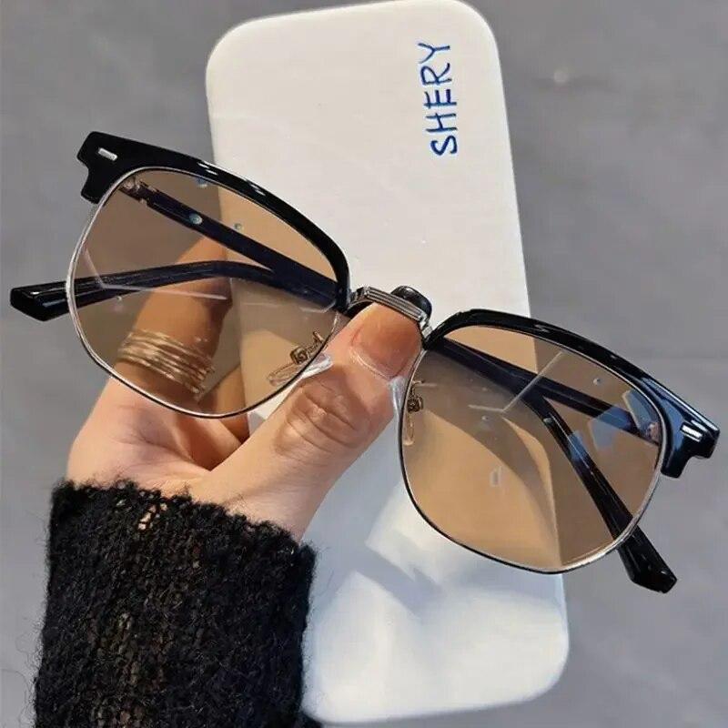 Модные модные солнцезащитные очки с блокировкой синего света, очки по рецепту, женские фотохромные очки для близорукости, очки для близорукости от 0 до -4,0