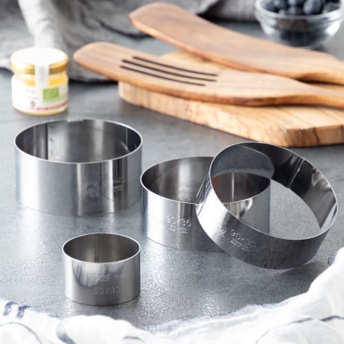 Endo Shoji Commercial-Grade Circle Ring, Round, 75 X H30mm, 18-0 Stainless Steel, Made In Japan, WSL08031