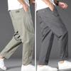 Новые брюки-карго, мужские свободные прямые брюки большого размера 6XL, однотонная универсальная рабочая одежда, черные джоггеры, хлопковые повседневные мужские брюки