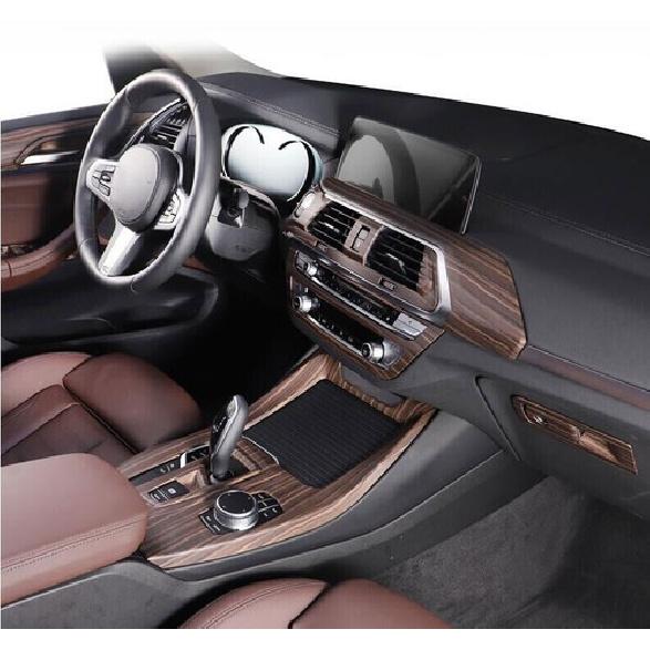 For BMW X3 G01 X4 2018- Peach Wood Grain Function Control Button Frame Trim