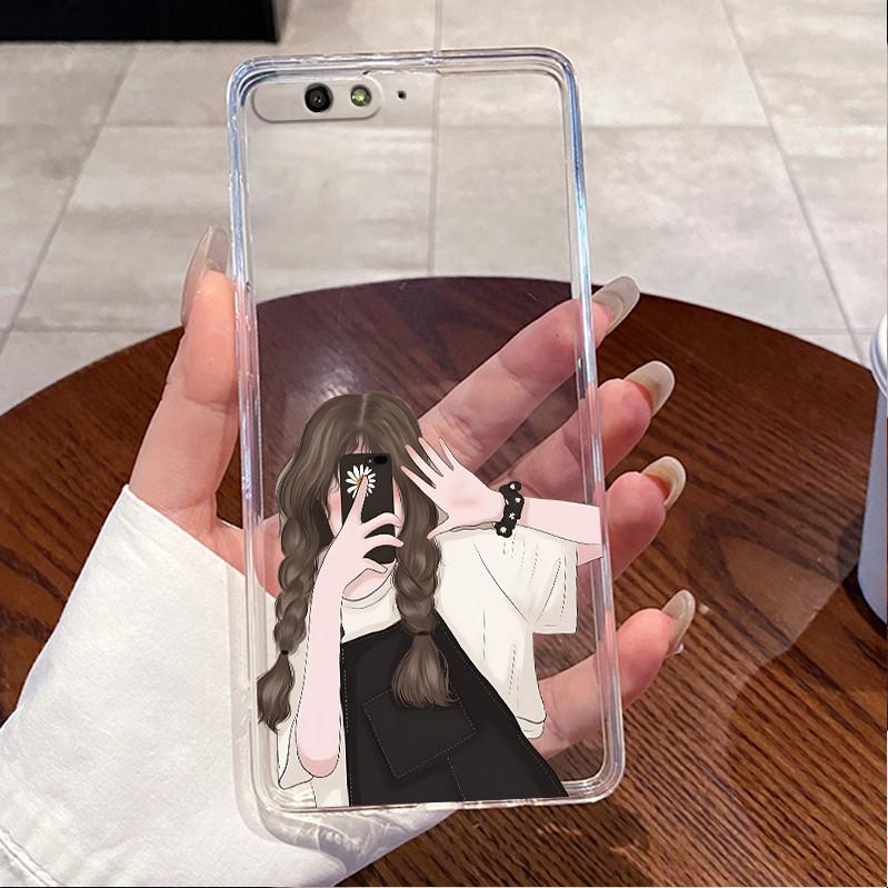 Для Huawei Y6 2018 ATU-L22 / Y6 Prime 2018 ATU-L42 Чехол Роскошный Милый Кролик с Сердечком Забавный Прозрачный Силиконовый Мягкий ТПУ Задняя Крышка Телефона