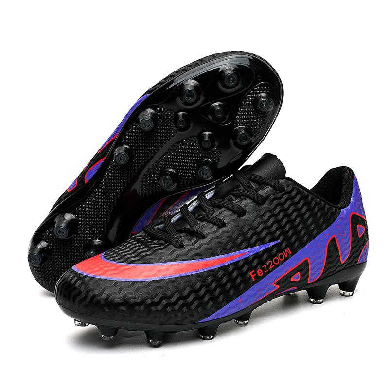 2024 Spring New Seamless Flying Knitted Football Shoes Men's Broken Nails Tf Long Nails Ag Training Boots for Shipping