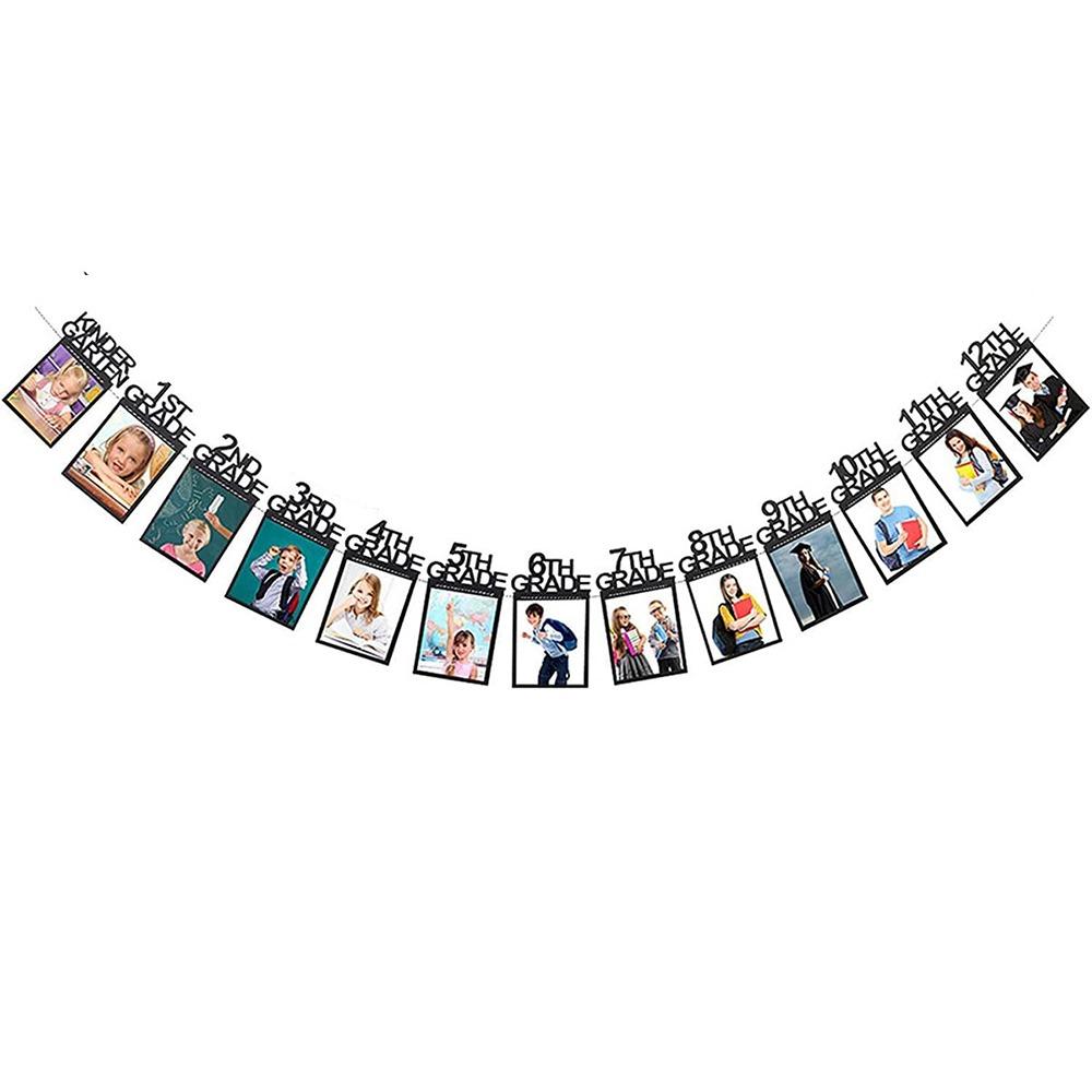 DIY 12th Grade Graduation Photo Banner Celebrate Graduation Seaso Congrats Grad Banner Paper Handmade Party Bunting Party Favors