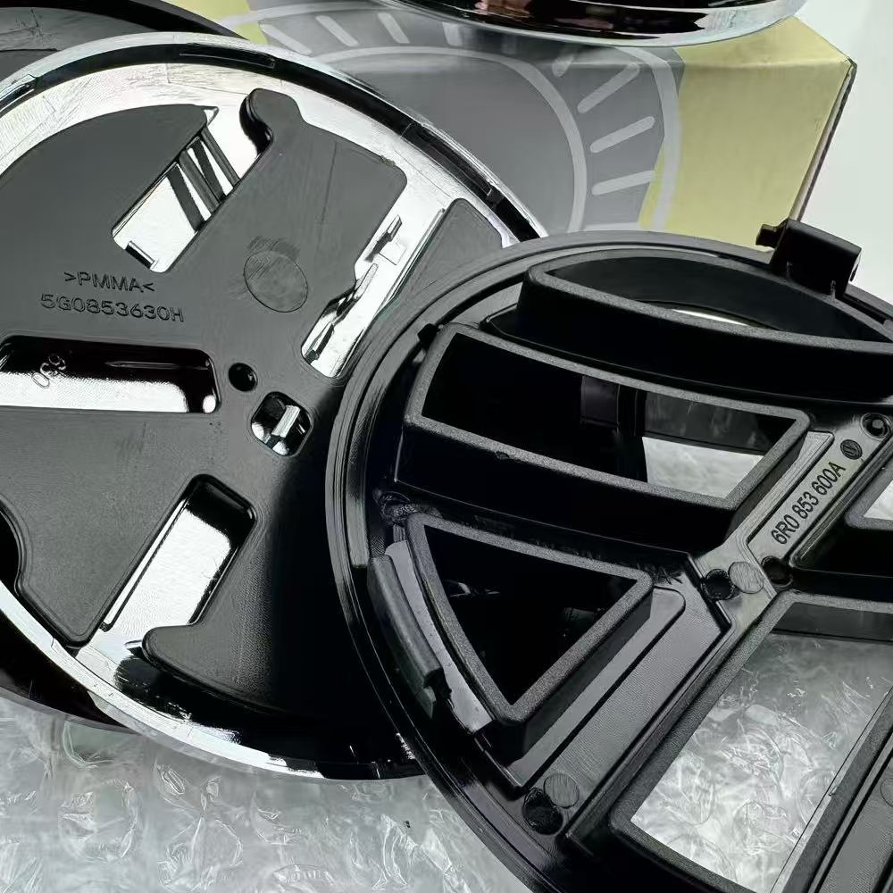2026 Hot 2pcs 120mm 110mm Car Logo Emblem Hood Front And Rear Tail Mark Rear Badge 6R0853600A Accessory For VW Polo 2011 2012 2013