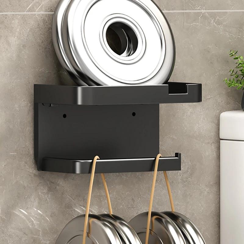 Настенный держатель для туалетной бумаги, нержавеющая утолщенная пластиковая полка для хранения для ванной комнаты, кухни, держатель для рулона туалетной бумаги