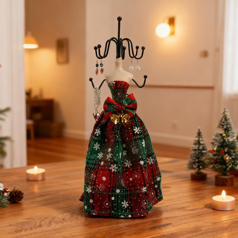 For Christmas Decorations Necklace Display Holiday Decoration Safe Display For Delicate Jewelry Decorative Shelf