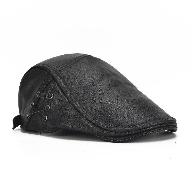 Northwood Твердый берет из натуральной коровьей кожи, шляпа Boina Masculina, плоская кепка, мужской берет, береты, кепка