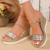Новые женские сандалии Летняя обувь Женские сандалии на танкетке Обувь на платформе Сандалии на высоком каблуке Дизайнерские сандалии Удобная обувь больших размеров для женщин