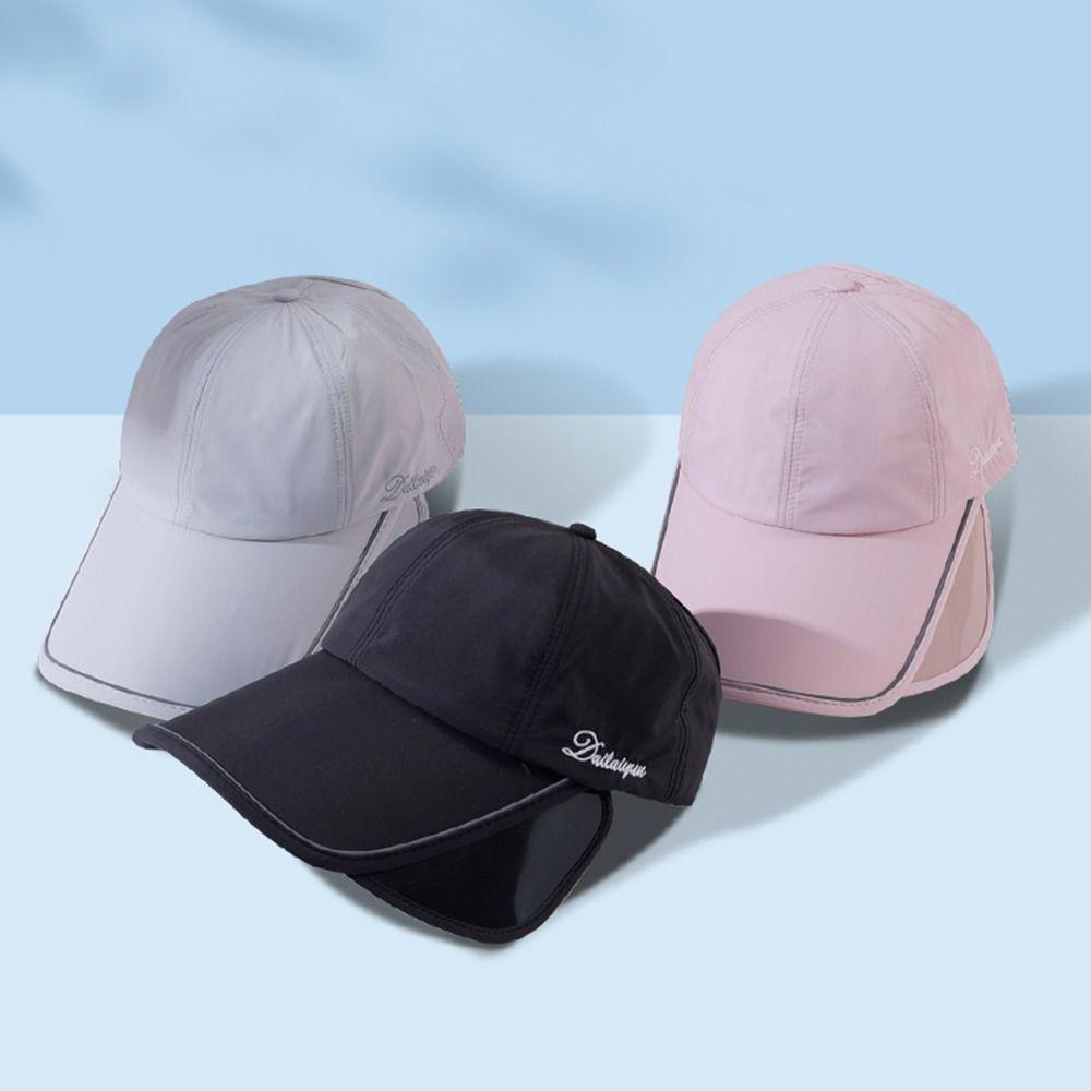 Wide Brim Sunscreen Baseball Hat Quick Dry Sports Cap Casual Retractable Sun Hat Women/Men