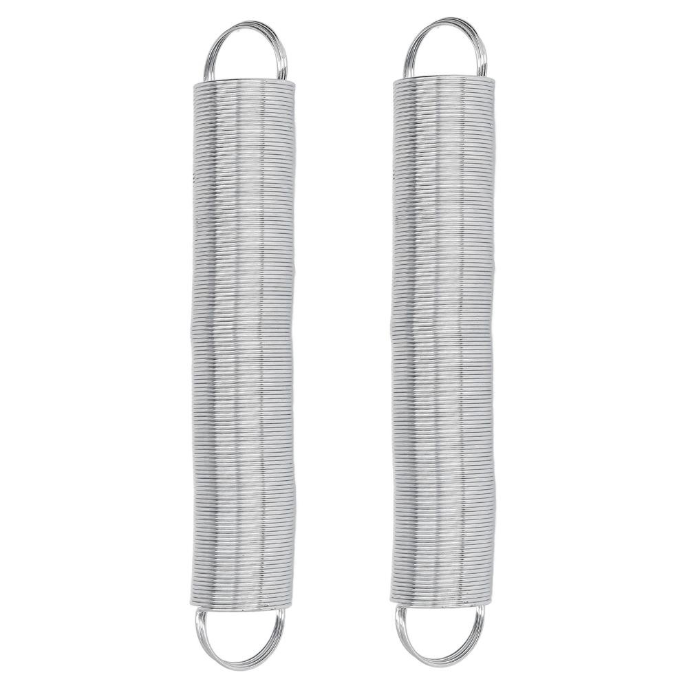 2Pcs Stainless Steel Electric Fence Spring Gate 16 Feet Extendable Metal Fence Gate Sheep Enclosure