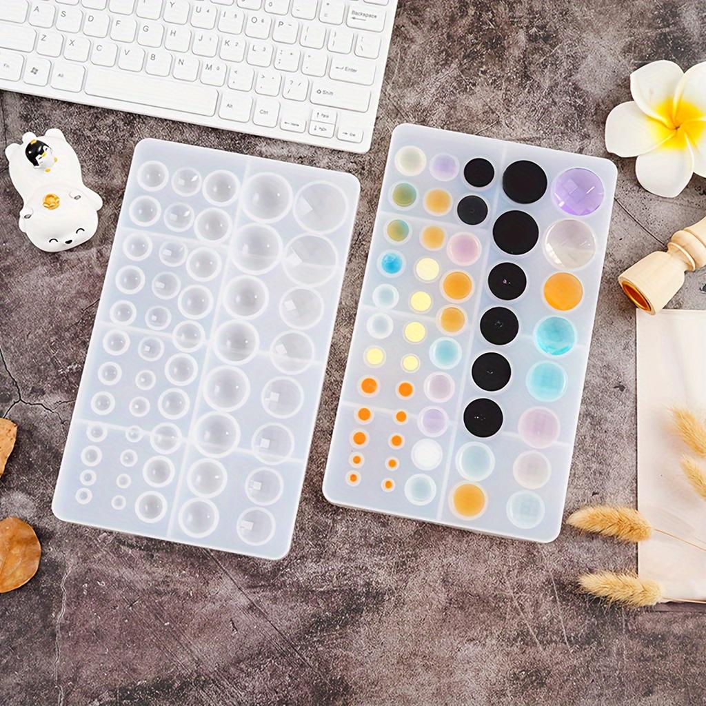 1 шт. Силиконовые формы для литья смолы для изготовления серег и ювелирных изделий, набор прозрачных форм круглой формы для DIY крафт-проектов