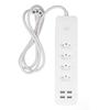 Smart Power Strip for Tuya WiFi Surge Protector 2500W with 4 Individually Controlled Outlets and 4