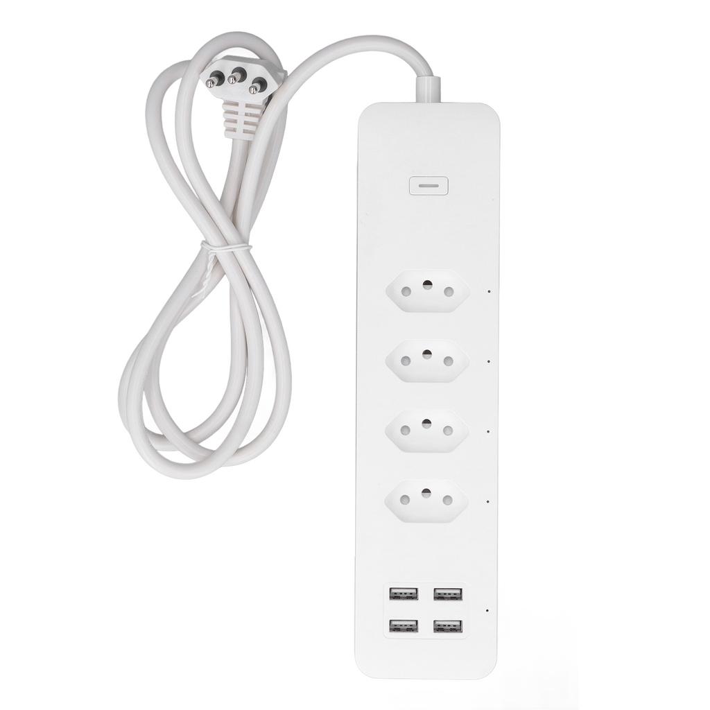 Smart Power Strip for Tuya WiFi Surge Protector 2500W with 4 Individually Controlled Outlets and 4