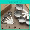 Stainless Versatile Steel Measuring Cups And Spoons Set For Baking Coffee And Treats Sweet