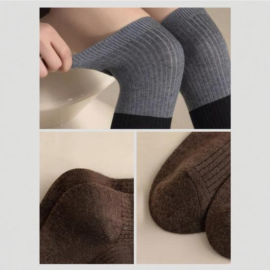 Women Thigh High Socks Over The Knee Wool Knit Warm Socks Thick Thermal Long Boot Stockings Autumn Winter Leg Warmer
