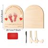 1 Set Wooden Milestones Card for Baby's First Footprint Art Keepsake Perfect for Newborn Photoshoots and Baby Showers