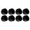 8Pcs Truck Tow Ball Cover 50mm Strong Protection Soft Rugged Trailer Hitch Ball Cover for RV Caravan Black