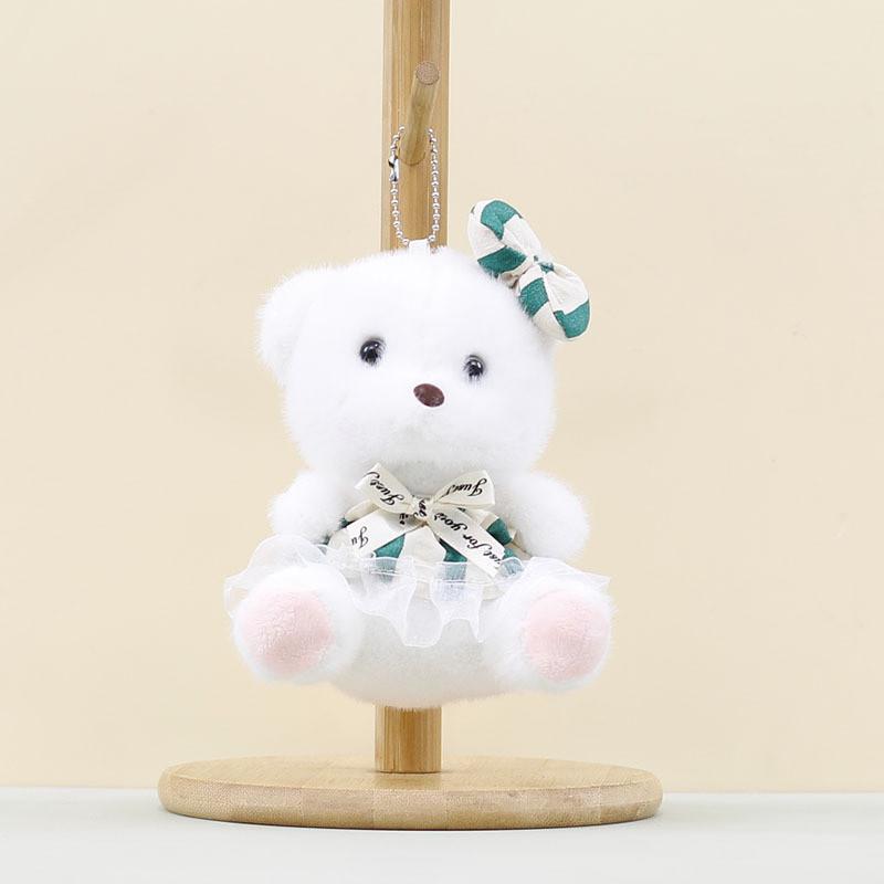 Cartoon Lina Soft Bear Keychain With Tulle Skirt Stuffed Toy Gift For Girls Kids