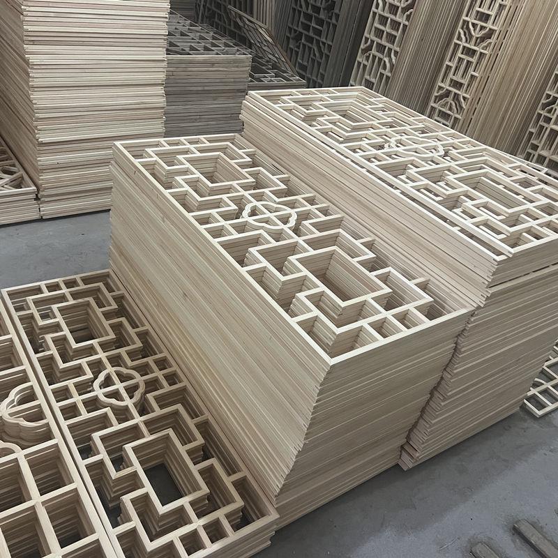 Antique Chinese Dongyang Solid Wood Windows and Doors: Fretwork Entrance Screens & Living Room Grille Partitions.
