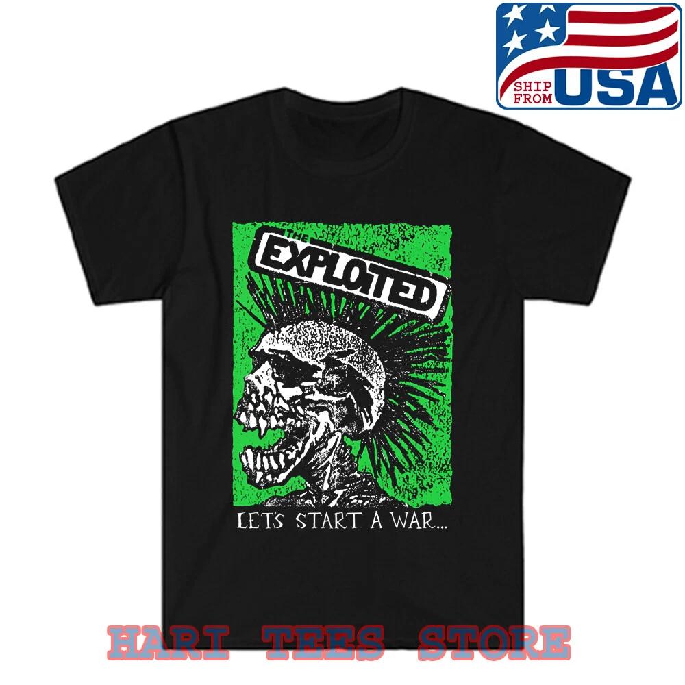 The Exploited Начнем Войну Череп Мужская Черная Размер от S до 5XL