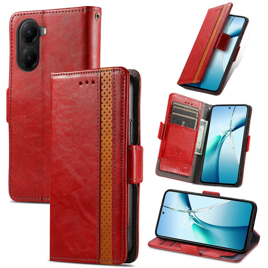 Для Xiaomi Poco X7 Pro 5G Чехлы для телефонов CASENEO Чехол из искусственной кожи Подставка с RFID-блокирующим кошельком