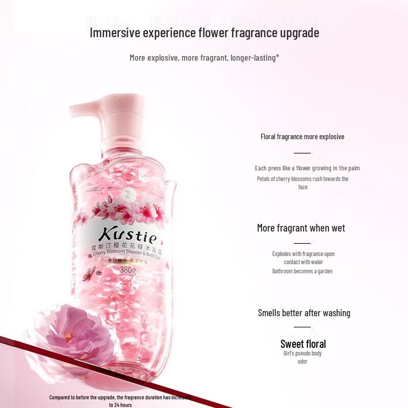 Kustie Cherry Blossom Petal Shower Gel