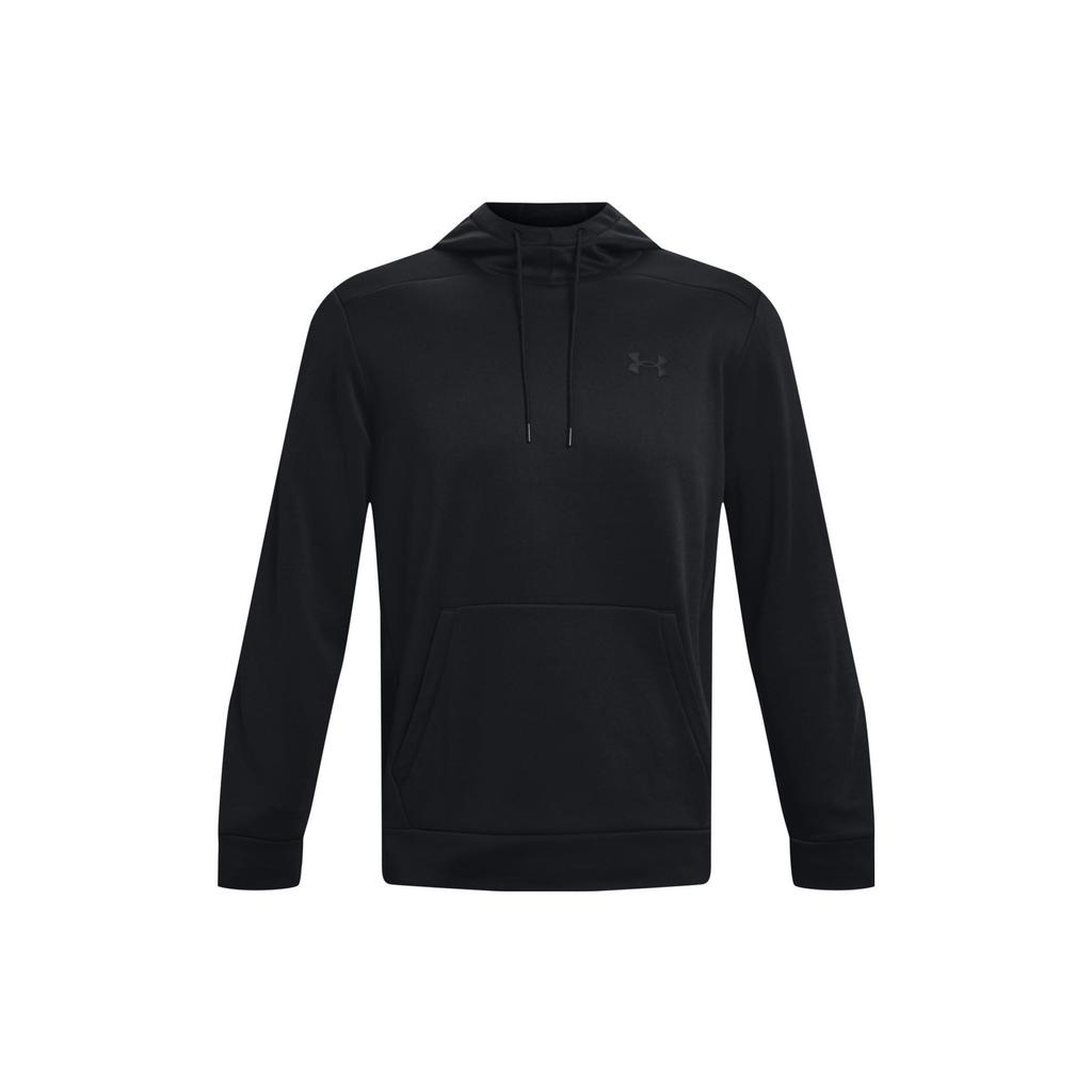 Under Armour Однотонный повседневный свитер с капюшоном с логотипом для мужчин, черный 1373353-001