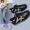2024 New Small White Shoes Women's Flat Leather Matching Running Shoes Women's Casual Sports Women's Shoes Zapatos De Mujer