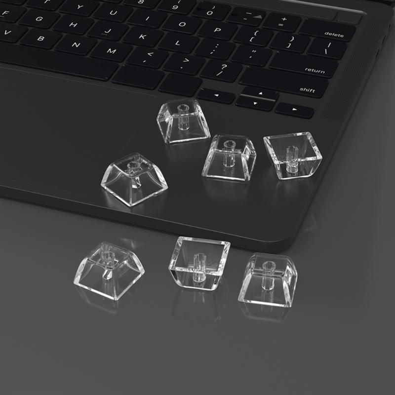 20 шт. Прозрачный пустой набор колпачков для клавиш 1U 1X Профиль XDA Кристально-полупрозрачные колпачки для механических клавиатур