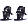 Car Interior Decoration Cute Bear Skateboard With Slide Rail Automatic Sliding Decoration Auto Interior Accessories Gift